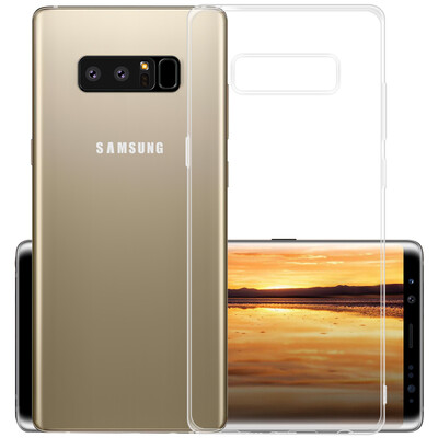 

Freeson Samsung Galaxy Note8 Mobile Shell Cover Silicone Case Thin All-In-One Drop Soft Case TPU Mobile Case Clear White