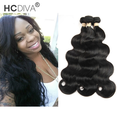 

Malaysian Body Wave 3 Bundle Deals 100% Unprocessed Virgin Human Hair Natural Black 3Piecs/Lot