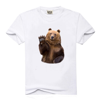 

2017 MEN BONE Men's Tee white color 3D bear pattern