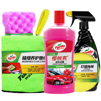 

Turtle Wax TC-4159 Car Wash Clean Tire Durable Care Set Wheel Cleaner Car Wash Water Wax Sponge Towel