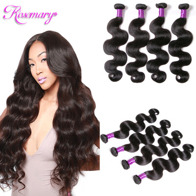 

Indian Hair Body Wave 4 Bundles Natural Color Human Hair Weft