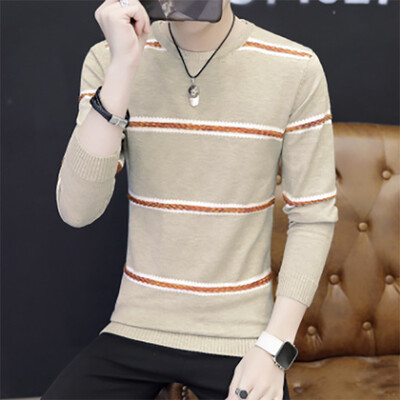 

High quality mercerized cotton men sweater men trendy men's sweater stripes thin section sweaters men can not afford the ball