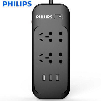 

Philips (PHILIPS) новый национальный стандарт 3USB +4 1,8-метровая розетка молниезащита защита от перегрузки / защиты от перегрузки дверная планка планка / проводная проводка SPS5412K / 93