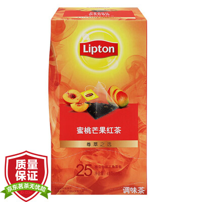 

Lipton Teabag Tea Fruity Tea Inspirational Choice Triangle Tea Bag Peach Mango Black Tea Seasoning Tea 25 packs 45g