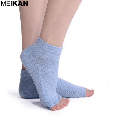 

Open Toe Yoga Sock Professional Pilates Colorful Silicone Non-slip Sox 5 Fingers Compression Sports Socks