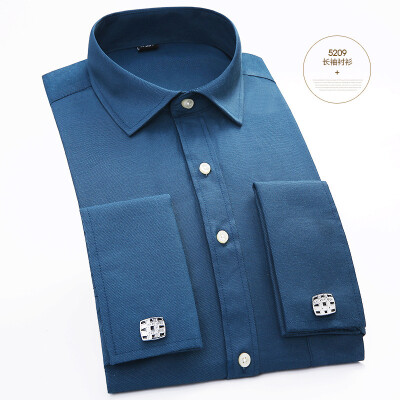 

Business Gentleman Men Long Sleeve Shirt Spring Autumn Silm Fit Solid Color