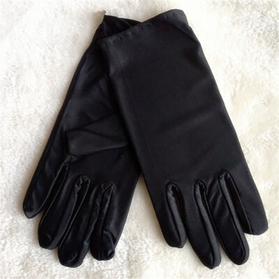 

Summer ladies sunscreen gloves spandex short thin section driver gloves high elastic black jewelry etiquette gloves