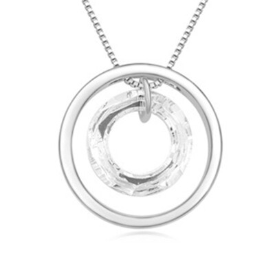 

Round Pendant Necklaces Jewelry Crystal High Quality Famous Brand Accessories Anniversary Gift 17504