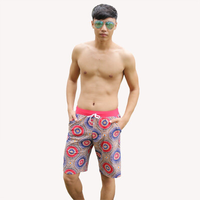 

Odd sea (QIHAI) 5508-4 men's beach flower shorts men's pants tide tide in the tights of the dry tide male beach pants XL red