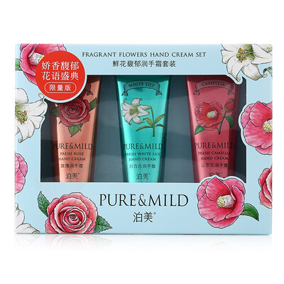 

Парк Америка (PURE & Mild) цветы аромат крем для рук комплект (дифтерия Он поднялся камелии 25g * 3) (нежный увлажняющий крем для рук)