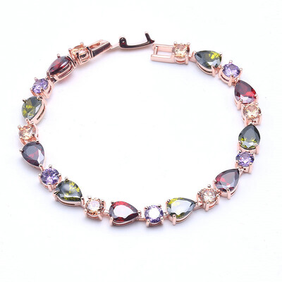 

Yoursfs Красочный австрийский кристалл Позолоченные женщины Charm Braclet