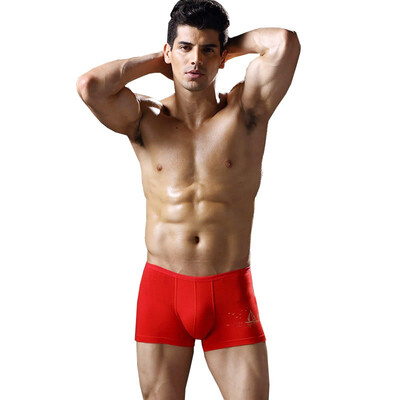 

Jianjiang 2 Pairs Mens Red Boxer Brief Underwear Cotton
