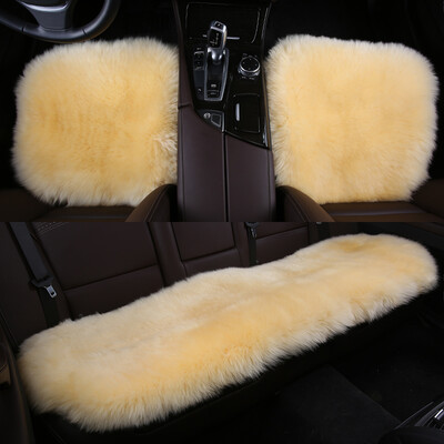 

Antarctic nanjiren wool cushion in the long hair cushion winter car seat car dual-use car car seat cushion leather luxury three-piece fashion rice