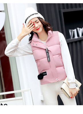 

2017 new feather cotton vest female autumn and winter Korean version of the short section of the students cotton jacket women's co