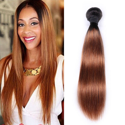 

3 Bundles 1B/30 Brazilian Straight Hair Two Tone Ombre Straight Virgin Hair Weave 7A Grade Human Hair Bundles