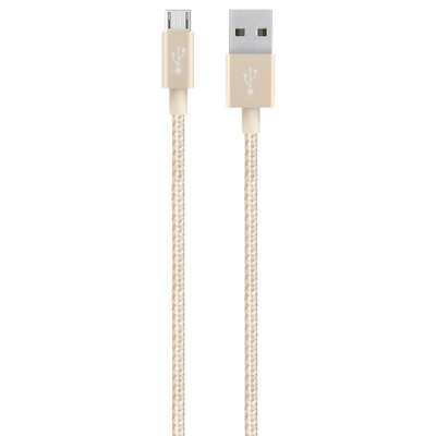 

BELKIN (BELKIN) Эндрюс кабель для передачи данных mini mini USB интерфейс зарядная линия / металлическая текстура высокоскоростной кабель 1,2 м золото