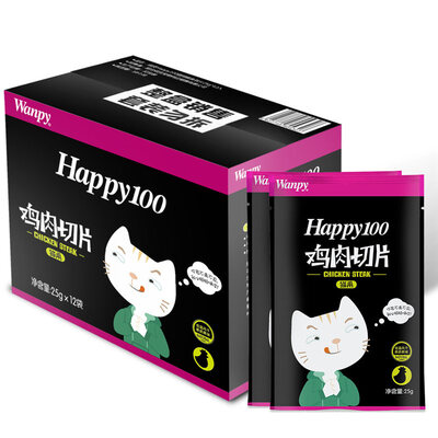 

Непослушный (Wanpy) HAPPY100 кошка закуска животного закуска кошки мясо судорожных закуски трески фильм 25г * 12 мешков