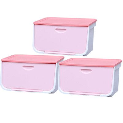 

Alice IRIS environmental plastic storage storage box storage box clamshell storage box  white powder 42 × 54 × 313cm 3 Pack