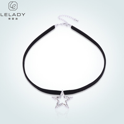 

Lelady Choker necklace Austrian crystal neck chain baroque star necklace