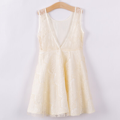 

Princess Baby Girls Lace Floral Sleeveless Dress Gown Formal Party Dress 2-11Y