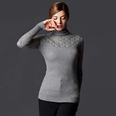 

Recife (Marc Rebecca) simple wild high collar collar sweater shirt shirt female 55007D gray