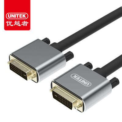 

Superior UNITEK dvi line 3 m dual channel dvi line 24 1 computer connection TV HD line desktop notebook display video cable all aluminum Y-C209DGY