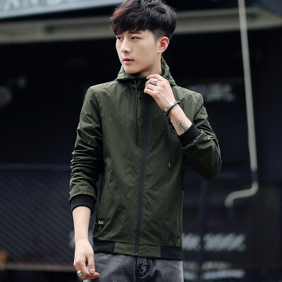 

Zhengbao spring autumn new style of hooded men's cap micro-crease waterproof jacket trend casual