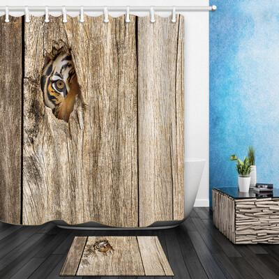 

71 X 71 Inch digital printing Anti Bacterial Waterproof Polyester Shower Curtain set