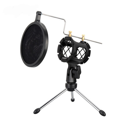 

Juggernaut JEARLAKON JK-J1 Microphone Stand Desktop Microphone Triangle Stand anchor Live broadcast it Universal K tripod