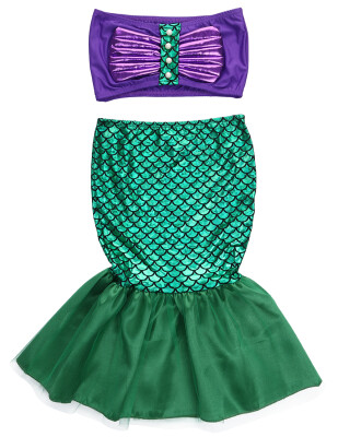 

Baby Girls Mermaid Tails Costume Bikini Swimwear Swimsuit Outfits Dress US Stock