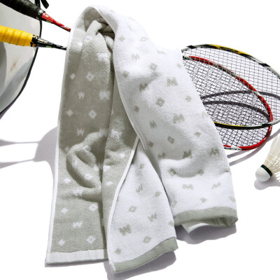 

Montagut towel home textile sports towel sweat sweat fitness cotton plus long badminton thick water gray 160g article 34 110cm