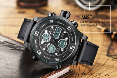 

Fashion Luxury Top Brand Men Waterproof Military Sports Watches Mens Quartz Analog Leather Wrist Watch