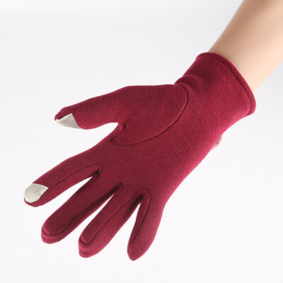 

Winter lady warm touch screen gloves cute hair ball motorcycle gloves outdoor riding antifreeze plus velvet gloves