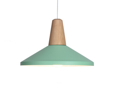 

BOKT Modern Simple Pendant Lamp Colorful Hanging Chandelier Shade Light E26E27 Base Painted Finish Solid Wood Series Single head