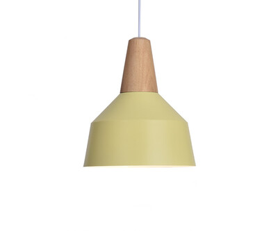

BOKT Modern Simple 1 light Pendant Lamp Colorful Hanging Chandelier Shade Light Painted Finish Solid Wood Home Studio Office Decor