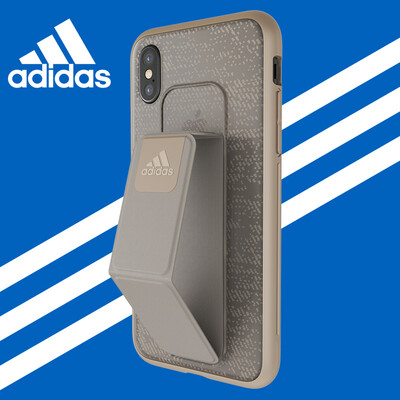 

adidas Apple Adidas Apple iPhoneX mobile phone shell grip bracket multi-functional sports running fitness silicone all-inclusive anti-skid protective sleeve silver