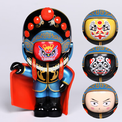 

Weilong creative birthday gift to send girls Sichuan opera face change doll toy ornaments Chinese characteristics abroad small gifts to send foreigners to friends blue