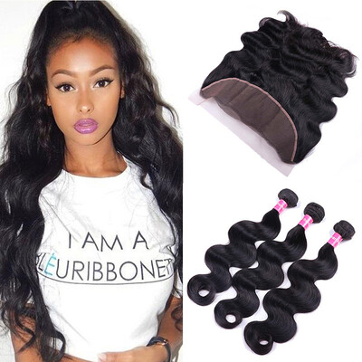 

Lace Frontal Closure Indian Virgin Hair Body Wave 100% Human Hair Body Wave Frontal Indian Body Wave Frontal Free Shipping