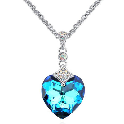 

Fashion High Quality Austrian Crystal Heart Pendant Necklace For Women Gift Bride Wedding Jewelry 25228