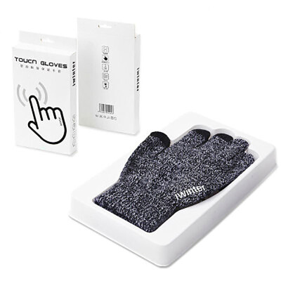 

Knitted touch gloves men women autumn winter warm lovers models wool cashmere anti - slip gloves