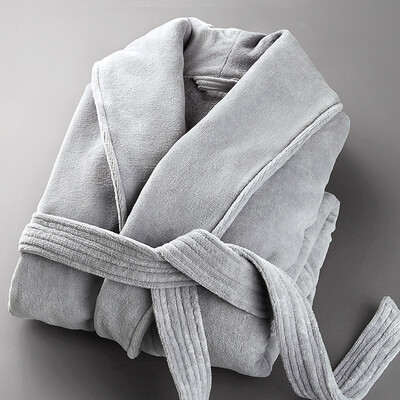 

Kangerxin five-star hotel bathrobe cotton absorbent cotton towels bathrobe Unisex gray L