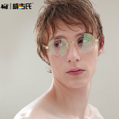 

Vega (VEGOOS) 5075 myopia frame round box retro literary men and women paragraph metal myopia glasses frame gold frame hawksbill turtle mirror legs