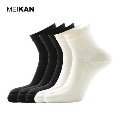 

MEIKAN Toe Socks Cotton Two Finger Ankle Cycling Socks Flip Flop Tabi Black Calcetines Mujer Non Slip Summer Tabi Socks