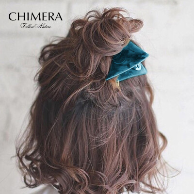 

Chimera (CHIMERA) hair ornaments beautiful large triangular hair grasping green dark green