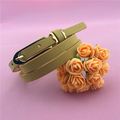 

2017 fashion new belt Korean version of the fashion sweet ladies thin belt wild decorative buckle buckets candy color