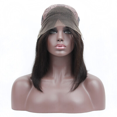 

HC 360 Lace Frontal Wig With Baby Hair Can Be Bleached 10-24 Remy Brazilian Bob Wigs For Black Women Natural Hairline