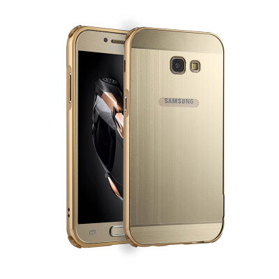 

Luxury Case for Samsung Galaxy A7 2017 Aluminum BumperAcrylic Panel Back Glossy Business Cover for Samsung A720