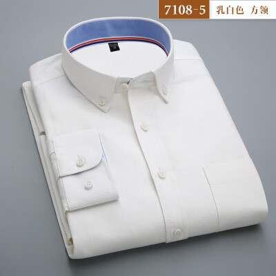 

Business Style Men Shirt Fashion Long Sleeve Solid Color Spring Autumn Slim