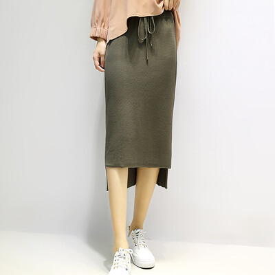 

City plus CITYPLUS 2017 autumn and winter new women's fashion in the long section of high waist pants plush skirt skirt CWQZ178558 black L