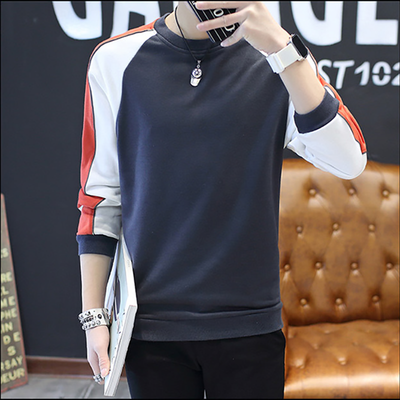 

2017 autumn burst youth sports suit Slim fashion trend fight round neck sweater men sweater